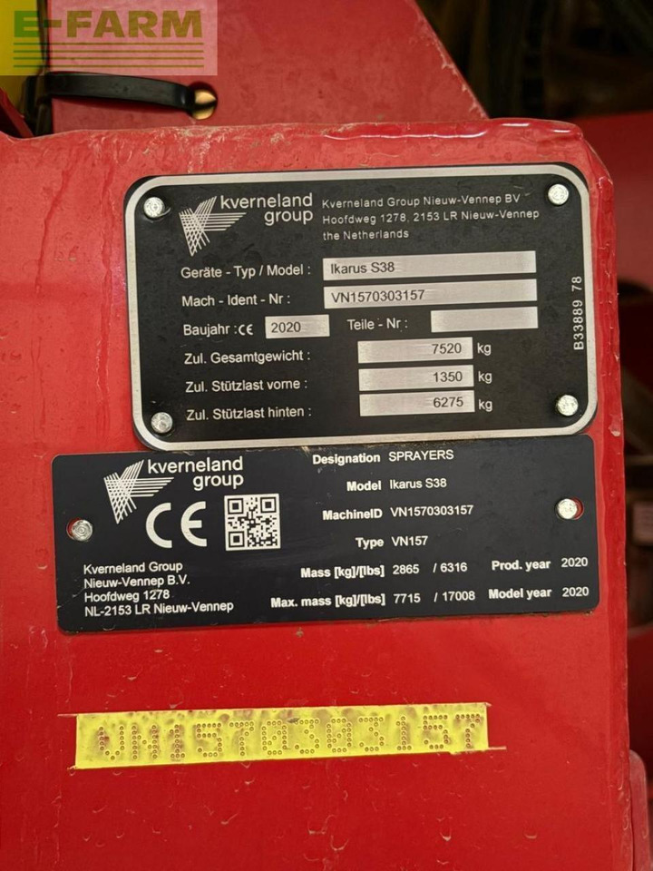 Trailersprøjte Kverneland ikarus s 38: billede 20 Trailersprøjte Kverneland ikarus s 38: billede 20