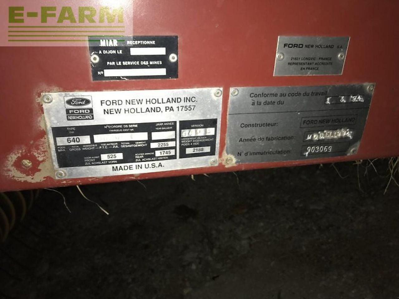 New Holland 640 B Bale Command - Firkant ballepresse: billede 3 New Holland 640 B Bale Command - Firkant ballepresse: billede 3