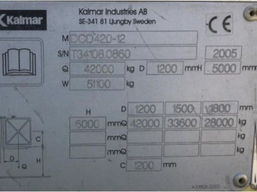 Kalmar DCD420-12 - Diesel gaffeltruck: billede 4 Kalmar DCD420-12 - Diesel gaffeltruck: billede 4