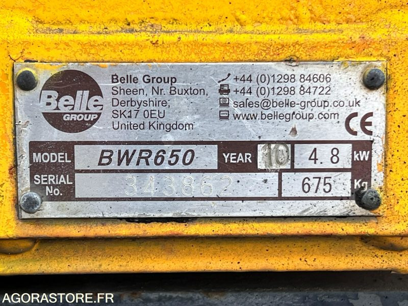 COMPACTEUR À MAIN BELL GROUP BWR650 - 2010 - Tromle: billede 5 COMPACTEUR À MAIN BELL GROUP BWR650 - 2010 - Tromle: billede 5