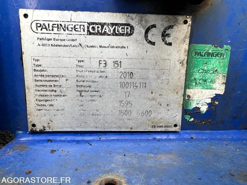 Chariot embarqué PALFINGER CRAYLER F3 151 - Diesel gaffeltruck: billede 5 Chariot embarqué PALFINGER CRAYLER F3 151 - Diesel gaffeltruck: billede 5