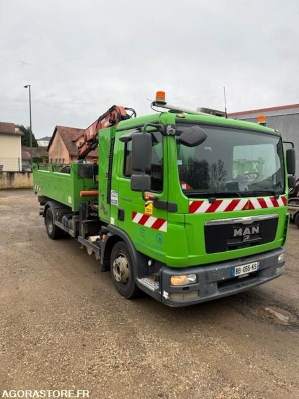 Camion MAN TGL 12T Grue - Benne - Lastbil: billede 2 Camion MAN TGL 12T Grue - Benne - Lastbil: billede 2