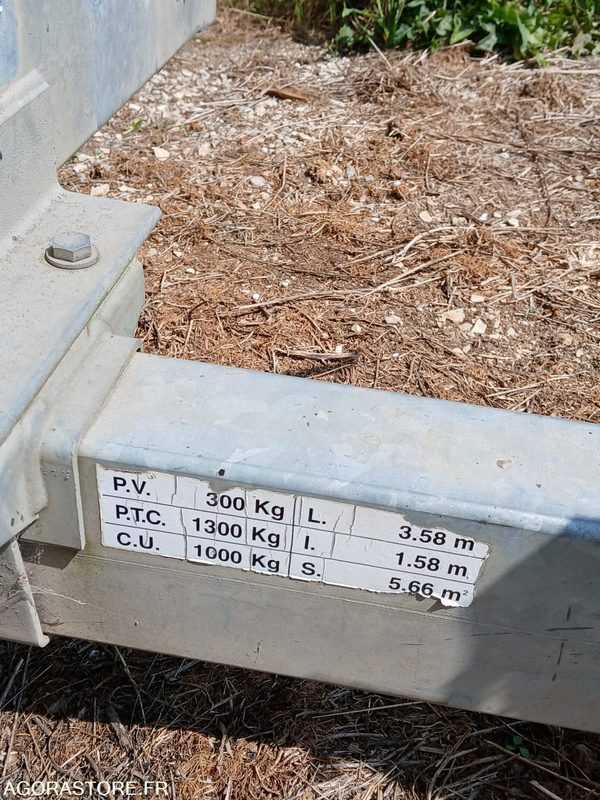 Remorque PORTE ROULEAU HUBIERE - Ladtrailer: billede 4 Remorque PORTE ROULEAU HUBIERE - Ladtrailer: billede 4