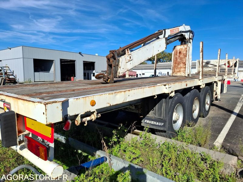 Semi remorque 3 essieux FRUEHAUF T34CGN + grue - 1993 - Non Roulante - Sættevogn: billede 4 Semi remorque 3 essieux FRUEHAUF T34CGN + grue - 1993 - Non Roulante - Sættevogn: billede 4