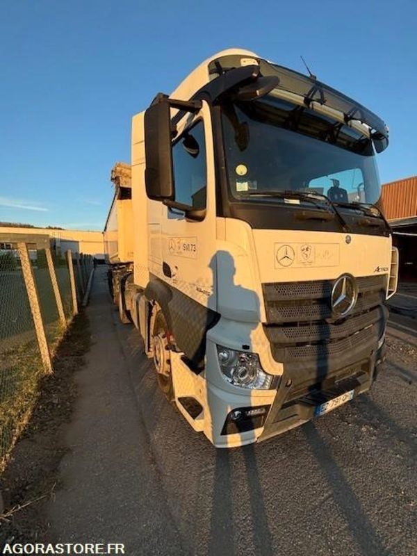 TRACTEUR 4X2 MERCEDES ACTROS 1845 2018 385 000 KM + BENNE ALUMINIUM SHMITZ 2016 - Trækker: billede 3 TRACTEUR 4X2 MERCEDES ACTROS 1845 2018 385 000 KM + BENNE ALUMINIUM SHMITZ 2016 - Trækker: billede 3