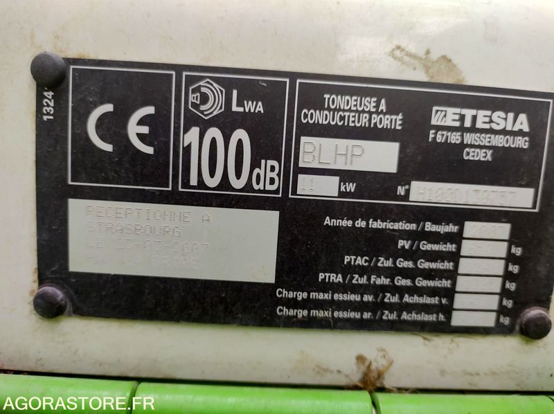 Tondeuse Etesia H100 BLHP - Plæneklipper: billede 3 Tondeuse Etesia H100 BLHP - Plæneklipper: billede 3