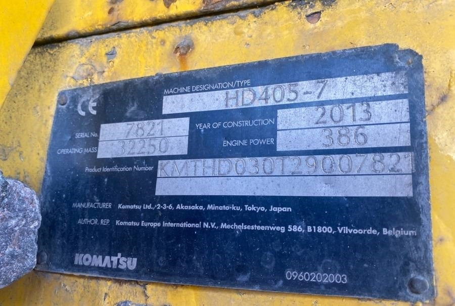 Komatsu HD405-7 - Lastbildumper: billede 3 Komatsu HD405-7 - Lastbildumper: billede 3