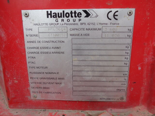 Leje en  Haulotte HTL3614 Haulotte HTL3614: billede 14