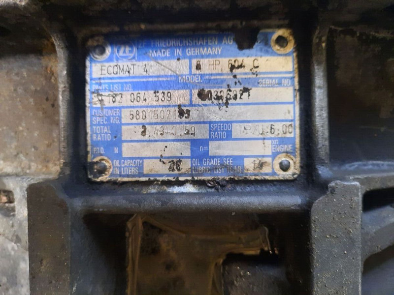 Iveco ZF 6HP604C Cursor 8. 6HP594C - Gearkasse: billede 2 Iveco ZF 6HP604C Cursor 8. 6HP594C - Gearkasse: billede 2
