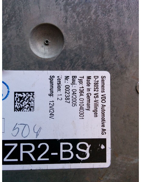 MAN ZR2-BS - VDO D78052 VS - Kontrol blok: billede 4 MAN ZR2-BS - VDO D78052 VS - Kontrol blok: billede 4