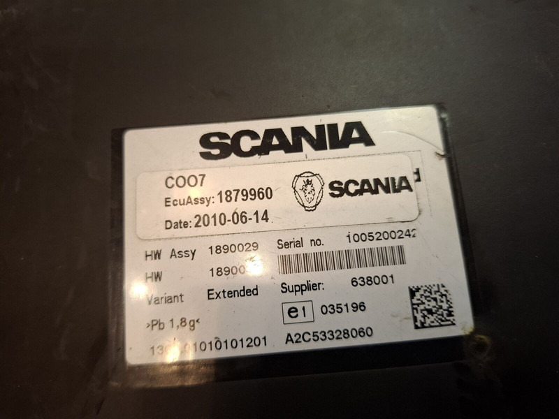 Scania C007. C006 - Kontrol blok: billede 2 Scania C007. C006 - Kontrol blok: billede 2
