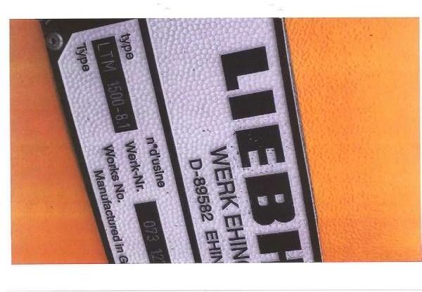 LIEBHERR LTM 1500-8.1 - Mobilkran: billede 4 LIEBHERR LTM 1500-8.1 - Mobilkran: billede 4