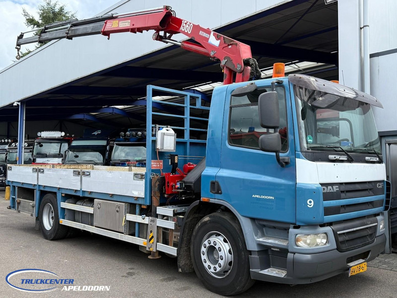 DAF CF 75.310 Handgeschakeld, Bladgeveerd, HMF 1560 K3 - Lastbil med lad, Lastbil med kran: billede 1 DAF CF 75.310 Handgeschakeld, Bladgeveerd, HMF 1560 K3 - Lastbil med lad, Lastbil med kran: billede 1