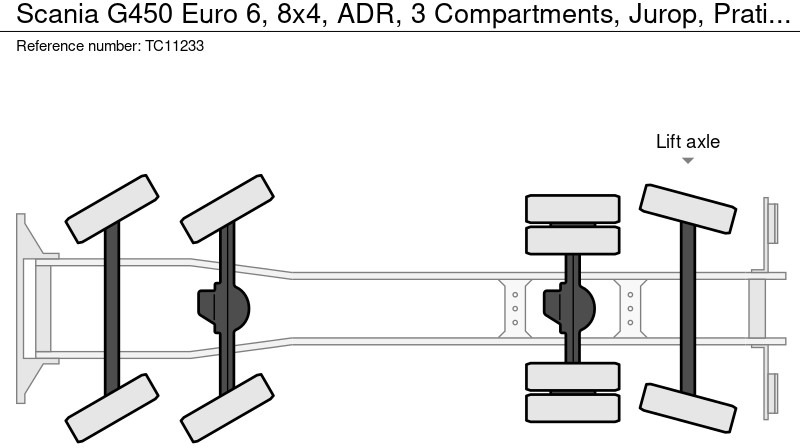 Slamsugemaskine Scania G450 Euro 6, 8x4, ADR, 3 Compartimenten, Jurop, Pratisoli: billede 8 Slamsugemaskine Scania G450 Euro 6, 8x4, ADR, 3 Compartimenten, Jurop, Pratisoli: billede 8