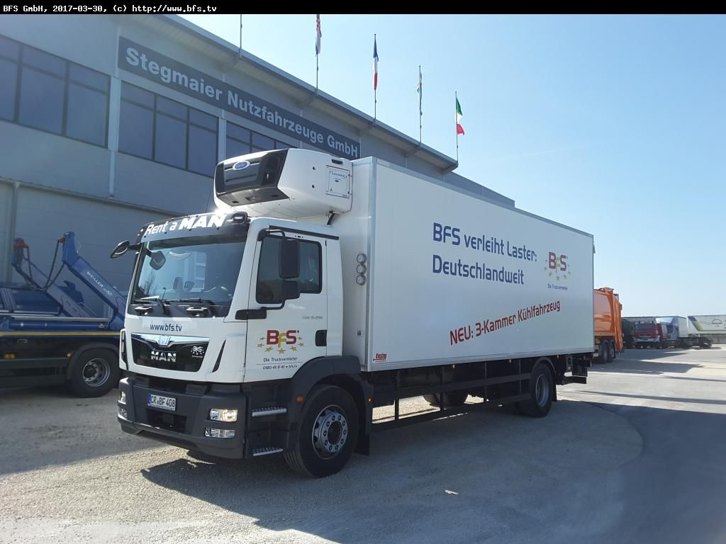 MAN TGM 18.290 4x2 LL Carrier Supra 1250MT, Längs!, MAN TGM 18.290 4x2 LL Carrier Supra 1250MT, Längs!, - Kølevogn lastbil: billede 1 MAN TGM 18.290 4x2 LL Carrier Supra 1250MT, Längs!, MAN TGM 18.290 4x2 LL Carrier Supra 1250MT, Längs!, - Kølevogn lastbil: billede 1