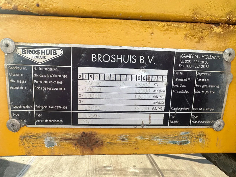 Nedbygget platform sættevogn Broshuis 21N58A, 2 AXLE LAST AXLE STEERING, EXTENDABLE: billede 18