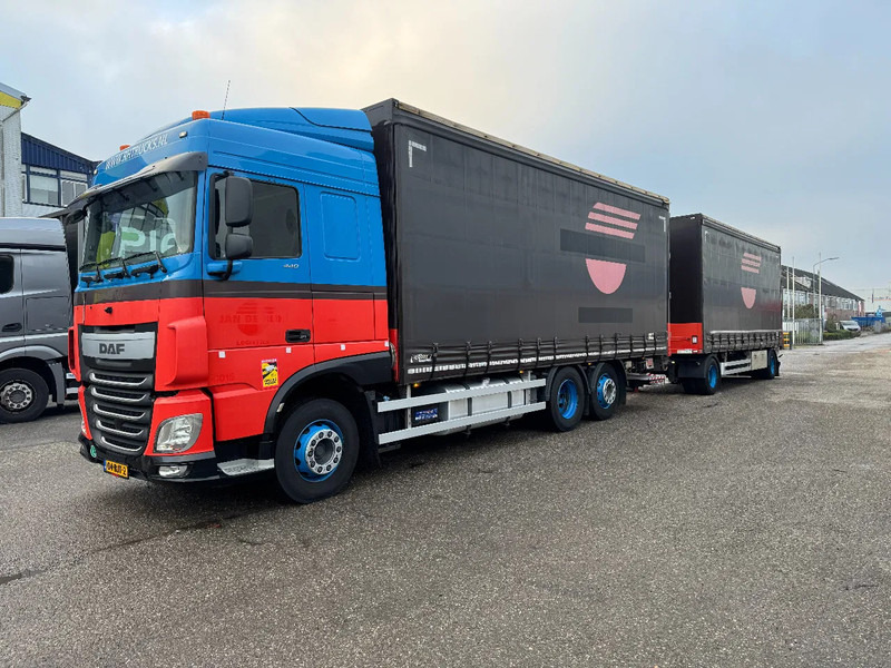 DAF XF 440 6X2 EURO 6 + HERTOGHS HANGER 2X BPW AXLE DHOLLANDIA 3000 KG - Lastbil med presenning: billede 1 DAF XF 440 6X2 EURO 6 + HERTOGHS HANGER 2X BPW AXLE DHOLLANDIA 3000 KG - Lastbil med presenning: billede 1