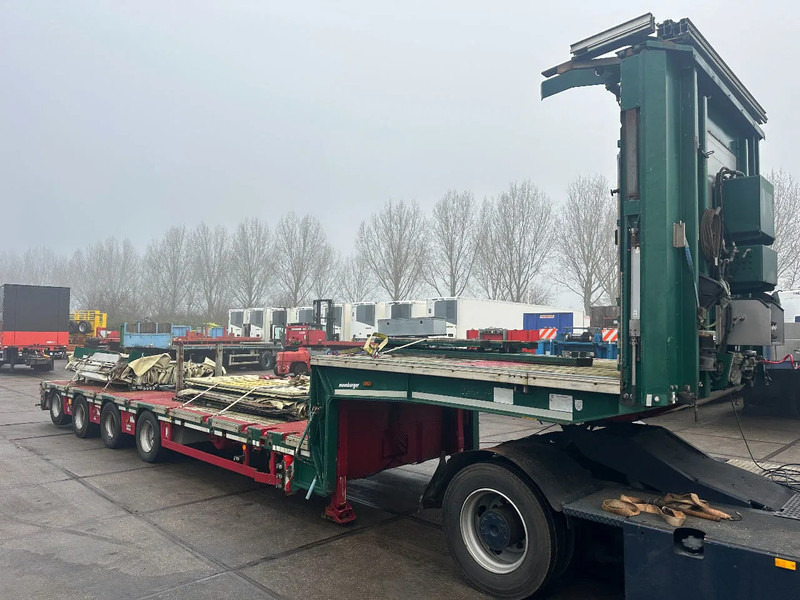 MEUSBURGER 4 axel steering, Double extendable up to 28 meters, extendable up to 3.2 meters, radio controlled, sliding roof - Nedbygget platform sættevogn: billede 3 MEUSBURGER 4 axel steering, Double extendable up to 28 meters, extendable up to 3.2 meters, radio controlled, sliding roof - Nedbygget platform sættevogn: billede 3