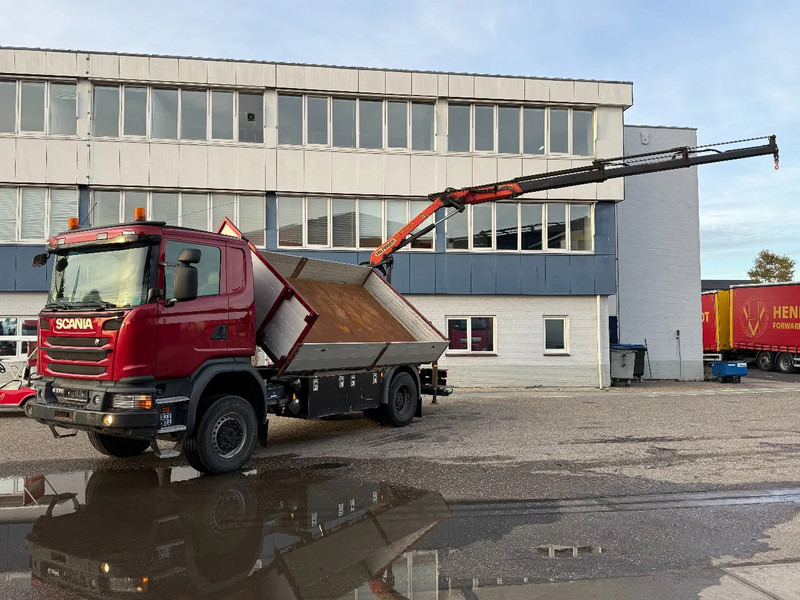 Scania G370 4X4 EURO 6 + 3-SIDE TIPPER + PALFINGER PK9002 + REMOTE - Tipvogn lastbil, Lastbil med kran: billede 1 Scania G370 4X4 EURO 6 + 3-SIDE TIPPER + PALFINGER PK9002 + REMOTE - Tipvogn lastbil, Lastbil med kran: billede 1