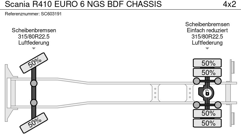 Containerbil/ Veksellad lastbil Scania R410 EURO 6 NGS BDF CHASSIS: billede 16
