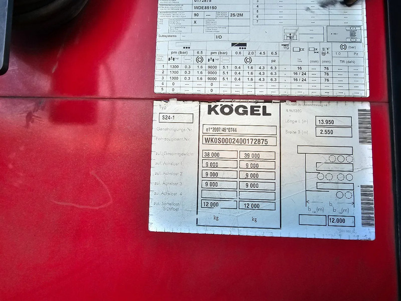 Gardintrailer Kögel S24-1 - SAF - DISC: billede 10 Gardintrailer Kögel S24-1 - SAF - DISC: billede 10