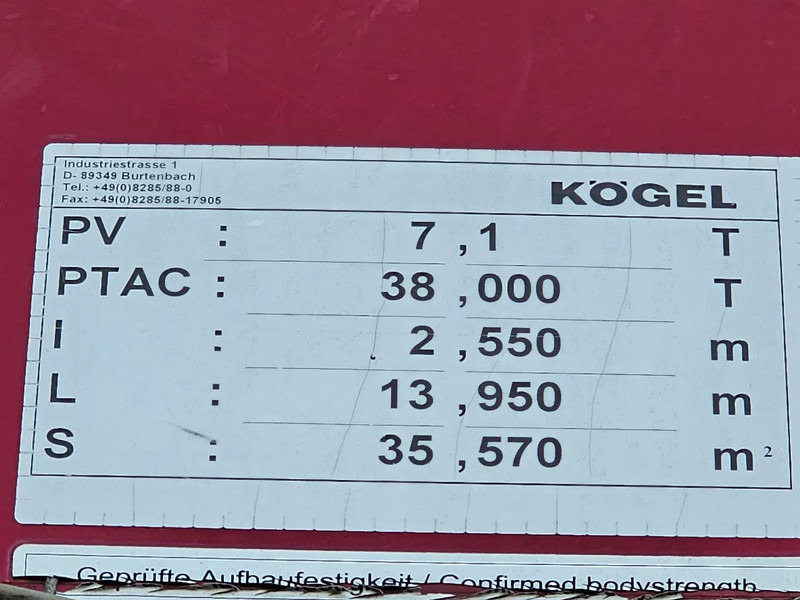 Gardintrailer Kögel S24-1 - SAF - DISC: billede 11 Gardintrailer Kögel S24-1 - SAF - DISC: billede 11