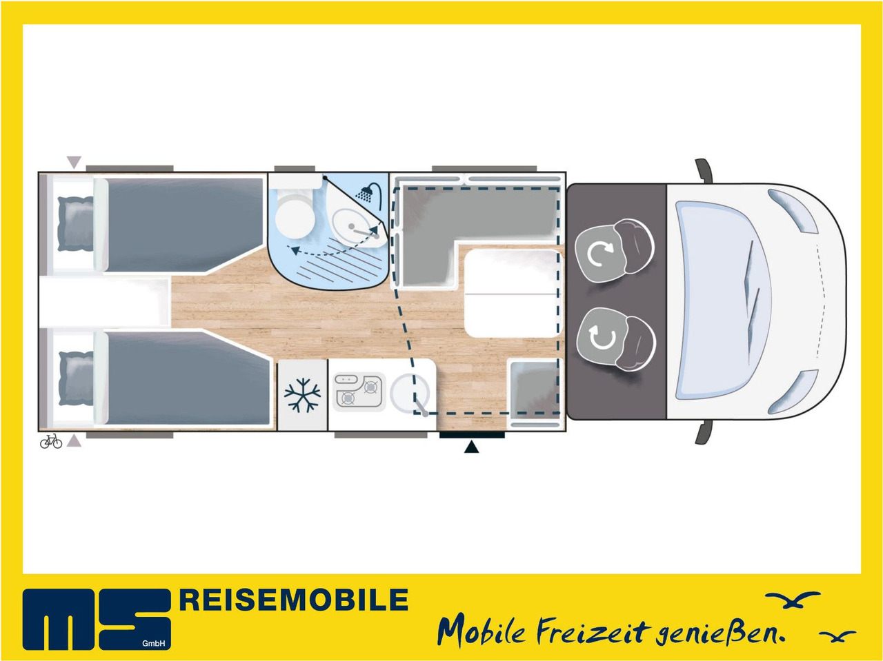 Chausson 627 TITANIUM / - 2026 - / EINZELBETTEN / 4.1T. - Delintegreret autocamper: billede 2 Chausson 627 TITANIUM / - 2026 - / EINZELBETTEN / 4.1T. - Delintegreret autocamper: billede 2