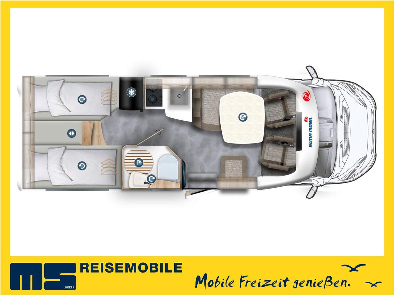 Eura Mobil PROFILA RS 695 EB /-2026-/ HUBBETT& EINZELBETTEN - Delintegreret autocamper: billede 2 Eura Mobil PROFILA RS 695 EB /-2026-/ HUBBETT& EINZELBETTEN - Delintegreret autocamper: billede 2