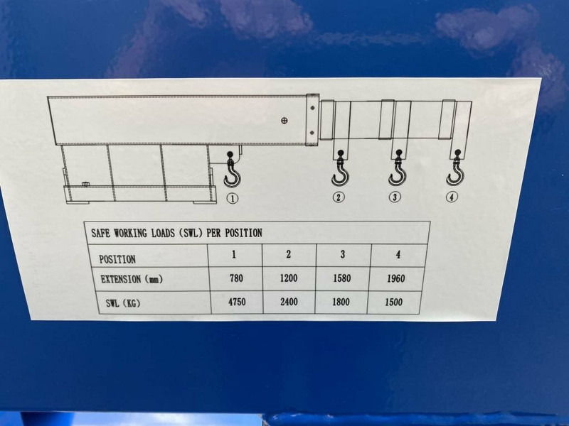 Materialehåndteringsudstyr TR heftruck verreiker shovel HIJS JIB, LASTARM 4750kg verstelbare JIP: billede 9
