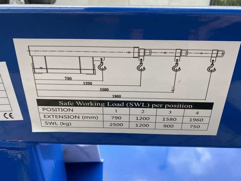 Materialehåndteringsudstyr TR heftruck verreiker shovel HIJS JIB, LASTARM 4750kg verstelbare JIP: billede 10