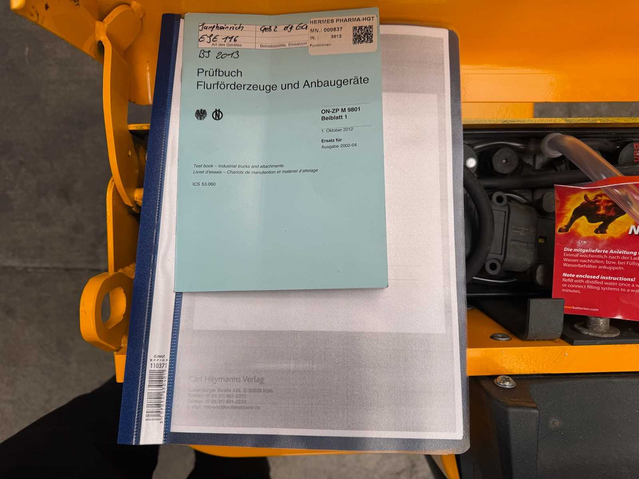 Gaffeltruck 10/2024 SERVICE+UVV 10/2026 JUNGHEINRICH EJE116 1,600KG PALLET TRUCK ANT 2,198 HOURS: billede 13