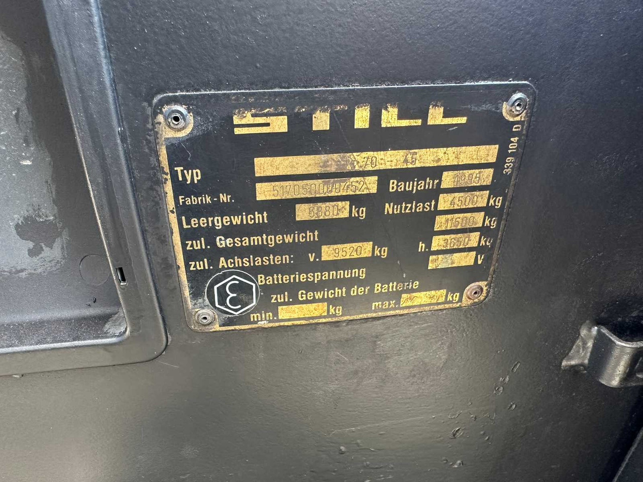 Gaffeltruck 1995 STILL R70-45 FORKLIFT: billede 15 Gaffeltruck 1995 STILL R70-45 FORKLIFT: billede 15