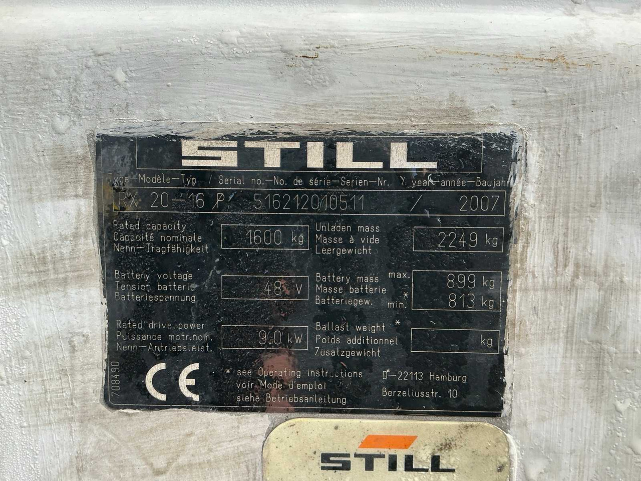 Gaffeltruck 2007 STILL RX20-16 CANNIBALIZING FORKLIFT: billede 18