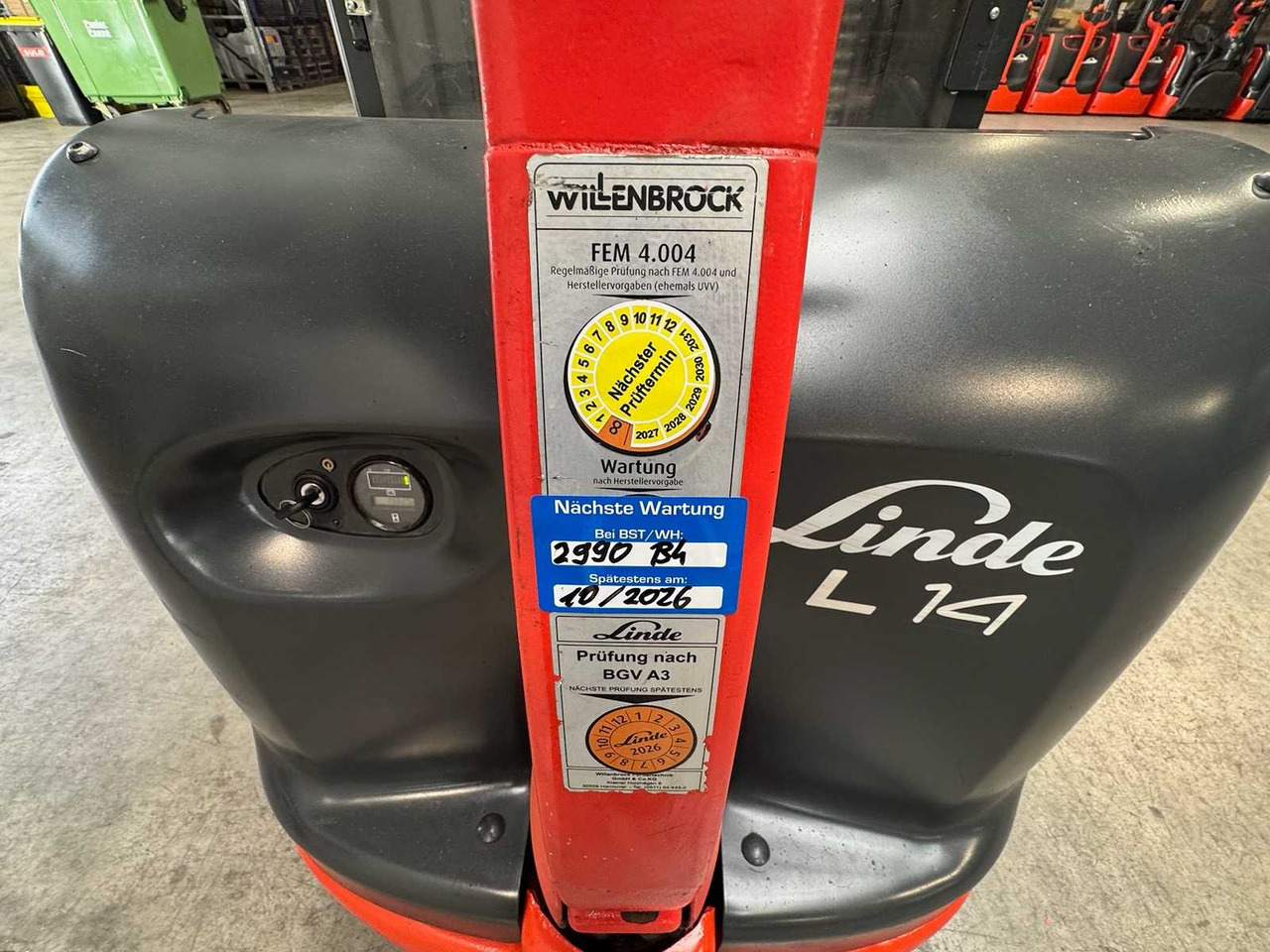 Gaffeltruck 2014 SERVICE +UVV 09/2026 LINDE L14 1.400KG TRIPLEX 470CM PALLET TRUCK ANT 1.982 HOURS: billede 17