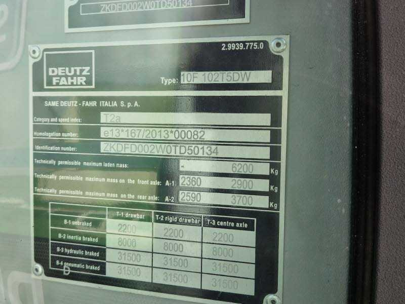 Traktor DEUTZ - Z FAHR 5100G 10F - 2020 - AGRICULTURAL TRACTOR WITH ALL-WHEEL DRIVE: billede 9