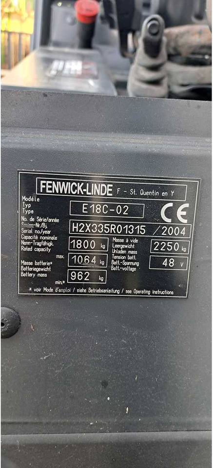 Gaffeltruck LINDE - E18C-02 - 2004 - FORKLIFT TRUCKS: billede 7 Gaffeltruck LINDE - E18C-02 - 2004 - FORKLIFT TRUCKS: billede 7
