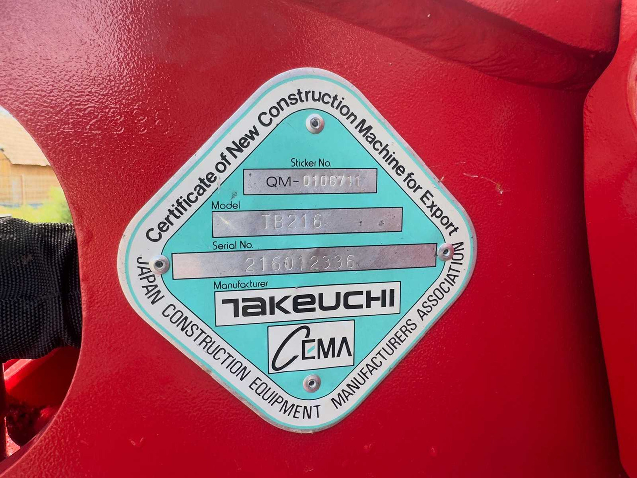 Takeuchi TB 216 - Minigravemaskine: billede 5 Takeuchi TB 216 - Minigravemaskine: billede 5
