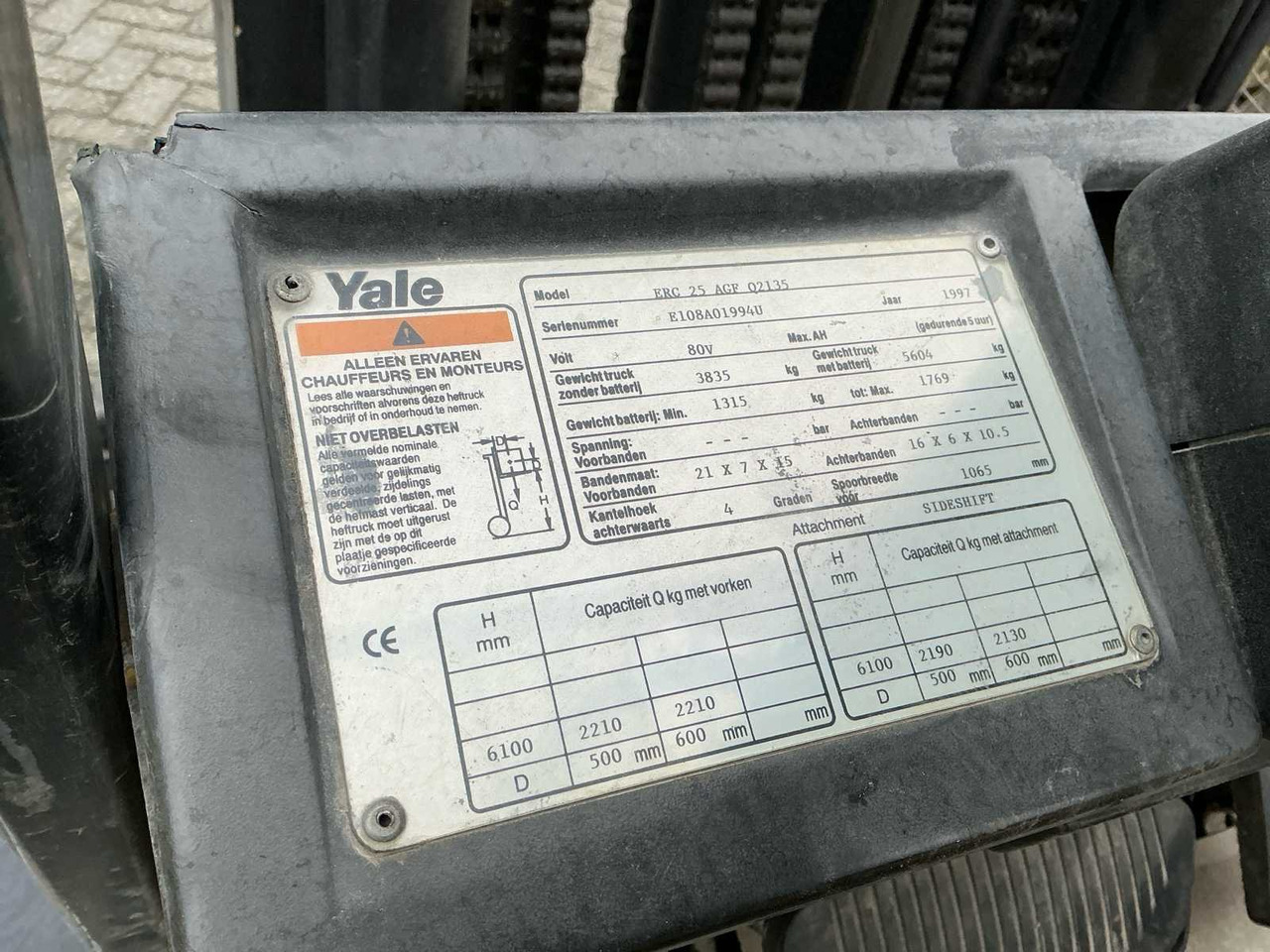 YALE - 1997 - ERC 25 AFG - FORKLIFT TRUCK - Gaffeltruck: billede 4 YALE - 1997 - ERC 25 AFG - FORKLIFT TRUCK - Gaffeltruck: billede 4
