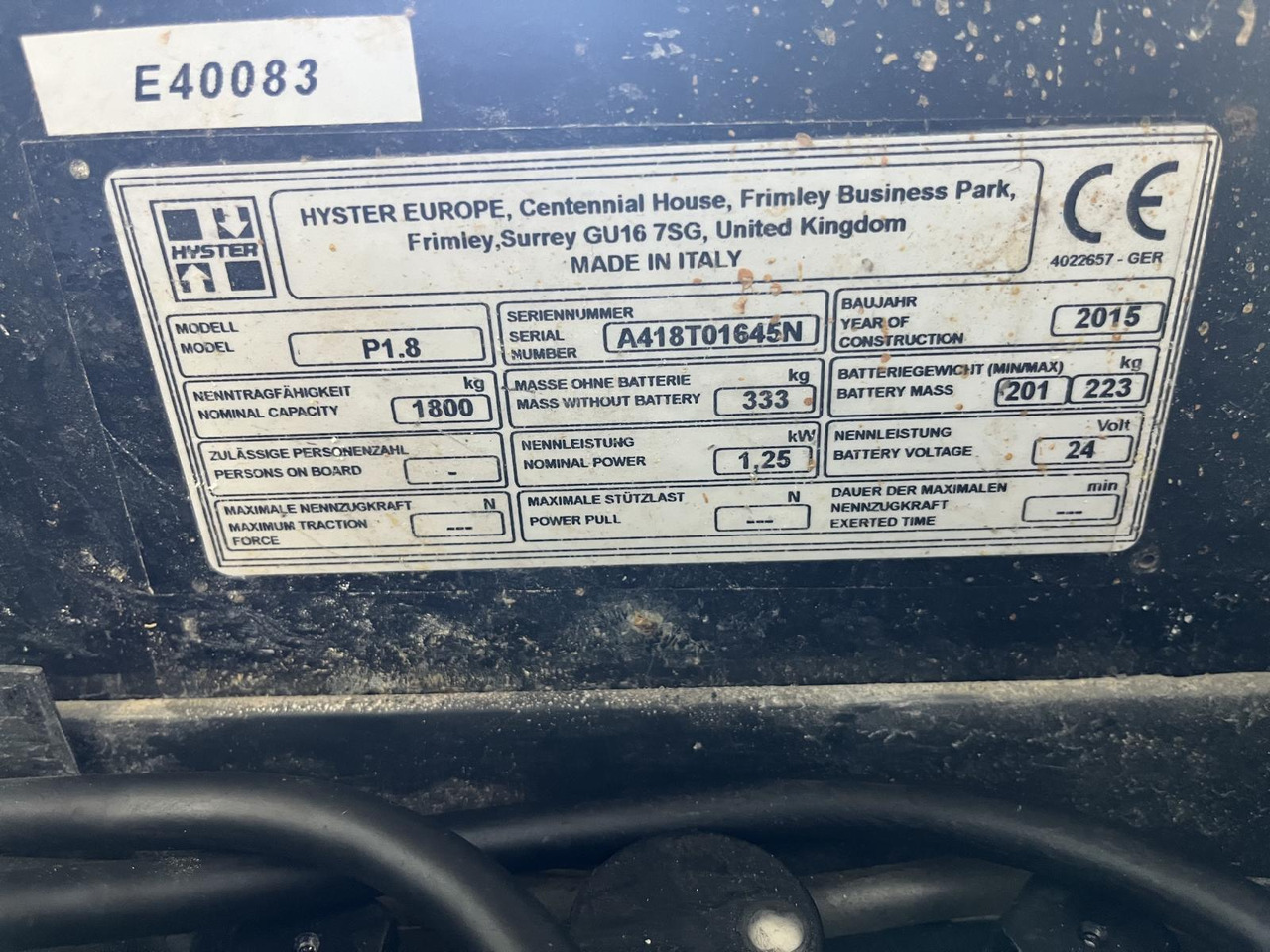 Hyster P1.8 - Håndløftevogn: billede 4 Hyster P1.8 - Håndløftevogn: billede 4