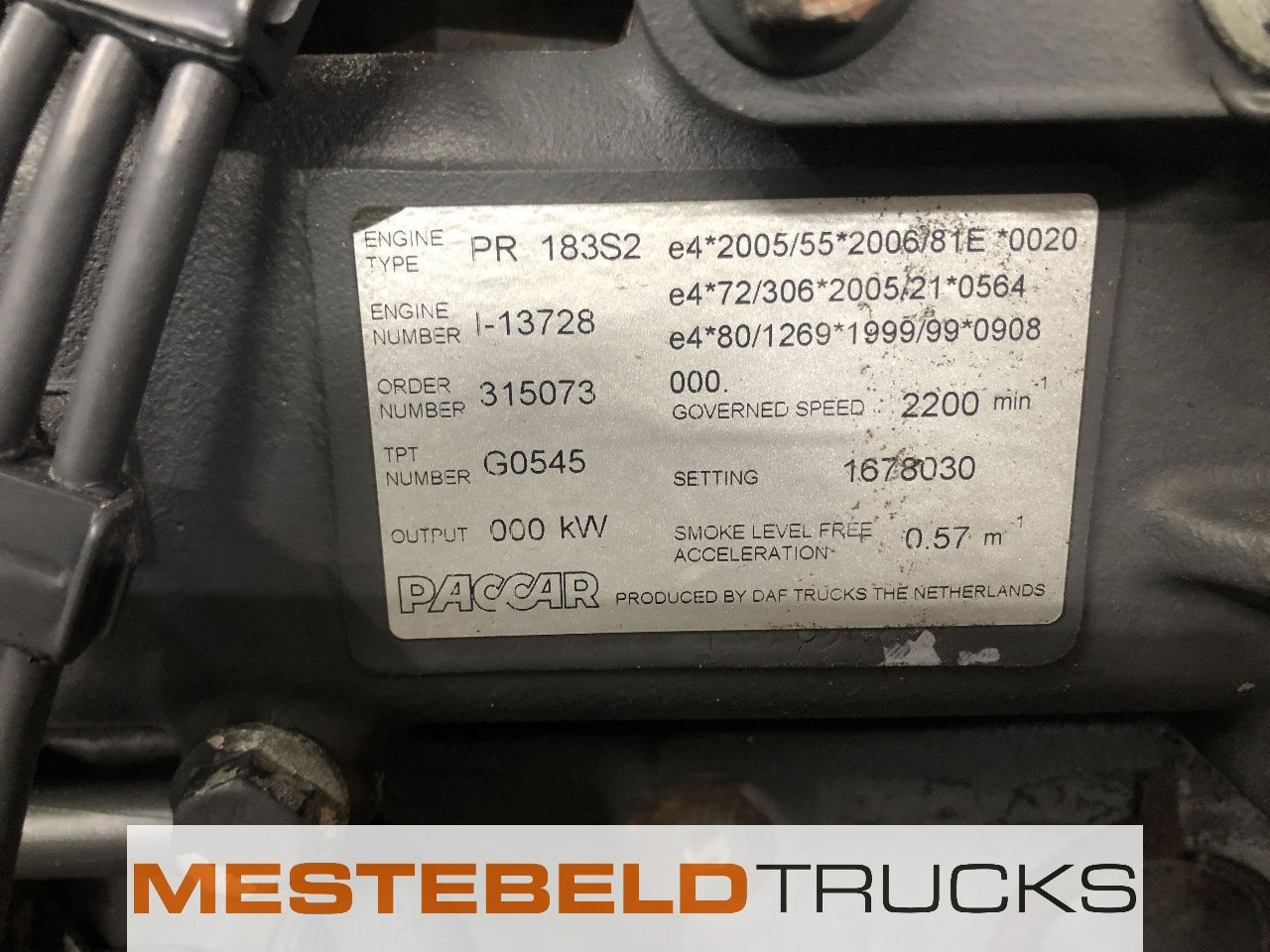 DAF Motor PR 183 S2 - Motor for Lastbil: billede 5 DAF Motor PR 183 S2 - Motor for Lastbil: billede 5