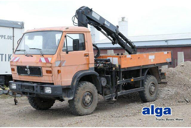 MAN 9.150 4x4, Allrad, Hiab 071 AW, Einzelbereifung - Lastbil med lad: billede 1 MAN 9.150 4x4, Allrad, Hiab 071 AW, Einzelbereifung - Lastbil med lad: billede 1