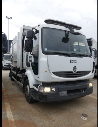 REF:8403 - Camion poubelle Renault Midlum (2013-160.268 km)(VIN:VF644AHL000007252) - Affaldsmaskine: billede 3 REF:8403 - Camion poubelle Renault Midlum (2013-160.268 km)(VIN:VF644AHL000007252) - Affaldsmaskine: billede 3