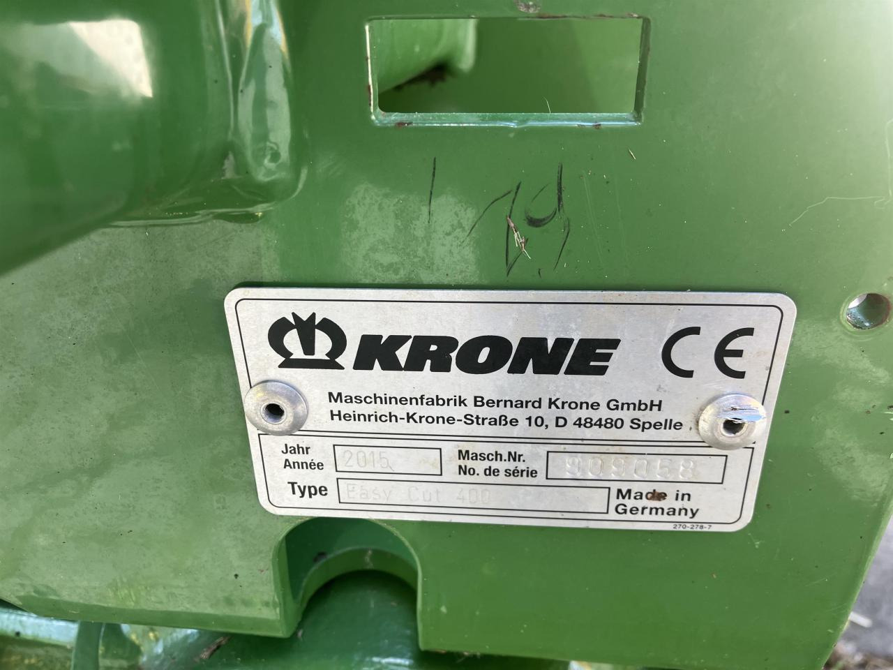 Krone EC 400 - Slåmaskine: billede 4 Krone EC 400 - Slåmaskine: billede 4