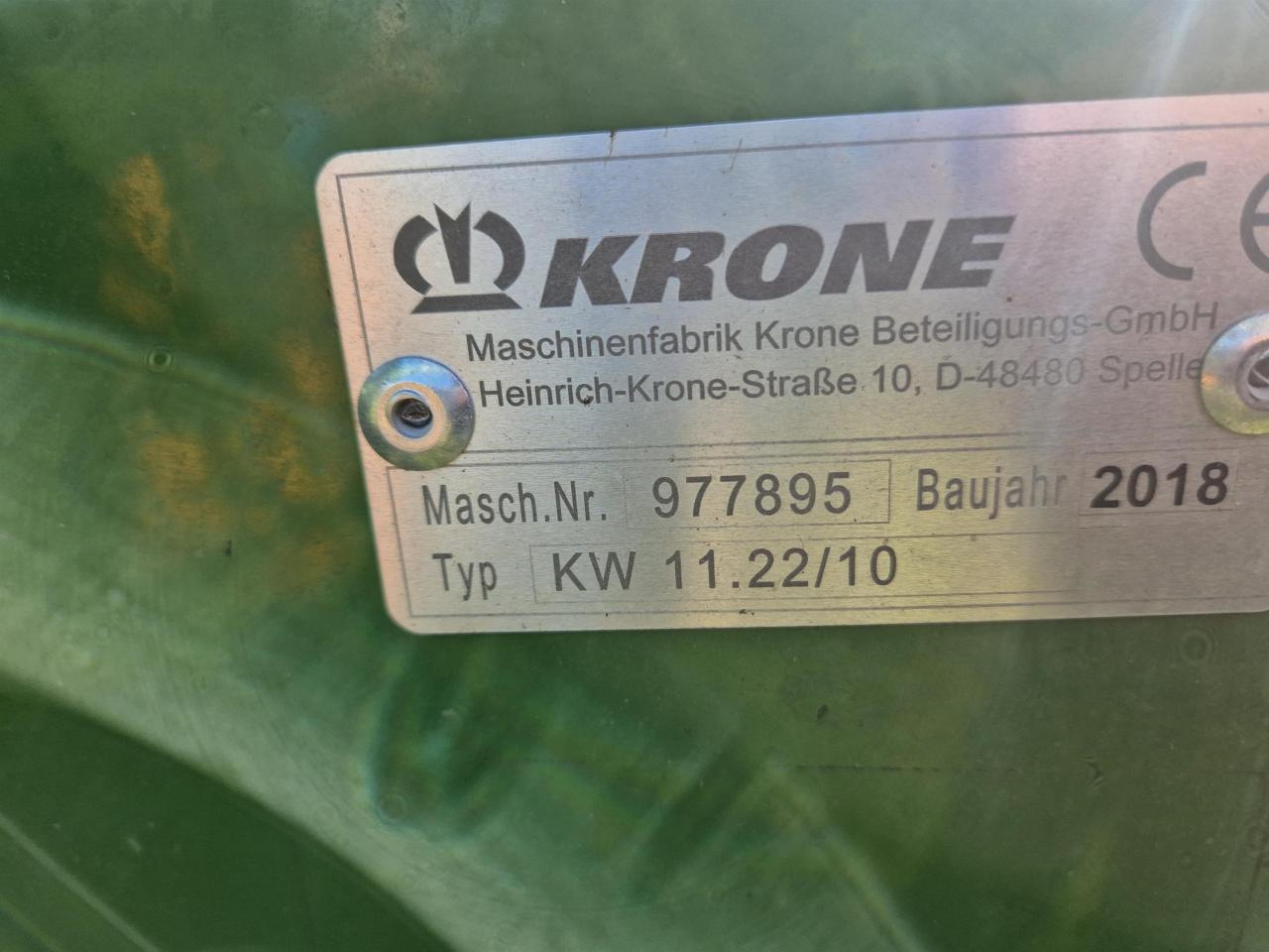 Krone KW 11.22 - Høvender: billede 2 Krone KW 11.22 - Høvender: billede 2