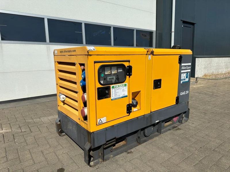 Strømgenerator Atlas-Copco QAS 20 Kubota Leroy Somer 20 kVA Silent Rental generatorrset Stage 3A: billede 5