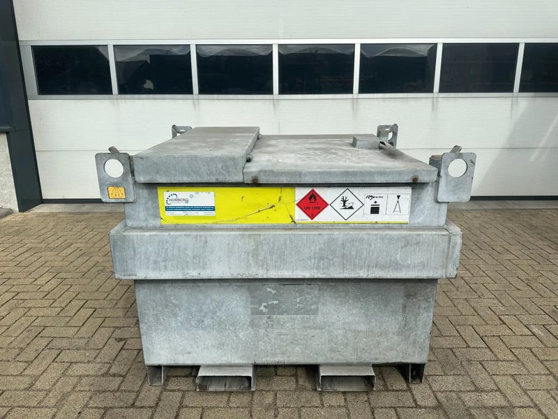 Kiwa IBC Steenbergen 750 liter Dieseltank met Handpomp Milieutank Gegalvaniseerd - Lagertank: billede 1 Kiwa IBC Steenbergen 750 liter Dieseltank met Handpomp Milieutank Gegalvaniseerd - Lagertank: billede 1