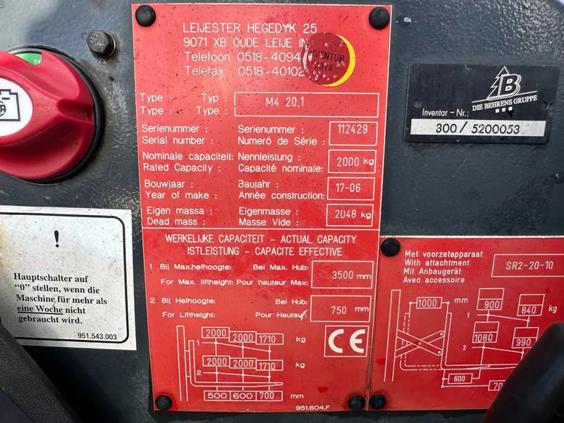 Moffett M4 20.1 Kubota Diesel Kooiaap 2 ton Duplex Sideshift Meeneemheftruck - Medbringertruck: billede 4 Moffett M4 20.1 Kubota Diesel Kooiaap 2 ton Duplex Sideshift Meeneemheftruck - Medbringertruck: billede 4