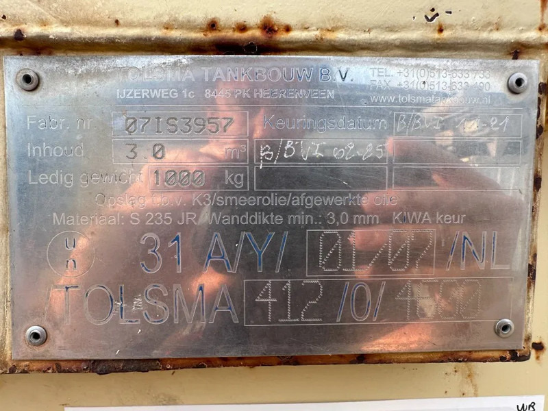 Tolsma Kiwa IBC 3000 liter Dieseltank Milieutank - Skibscontainer: billede 3 Tolsma Kiwa IBC 3000 liter Dieseltank Milieutank - Skibscontainer: billede 3