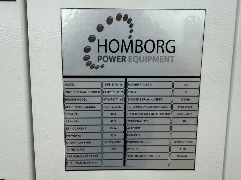 Yanmar Stage 5 Yanmar 45 kVA Silent Rental generatorset - Strømgenerator: billede 3 Yanmar Stage 5 Yanmar 45 kVA Silent Rental generatorset - Strømgenerator: billede 3