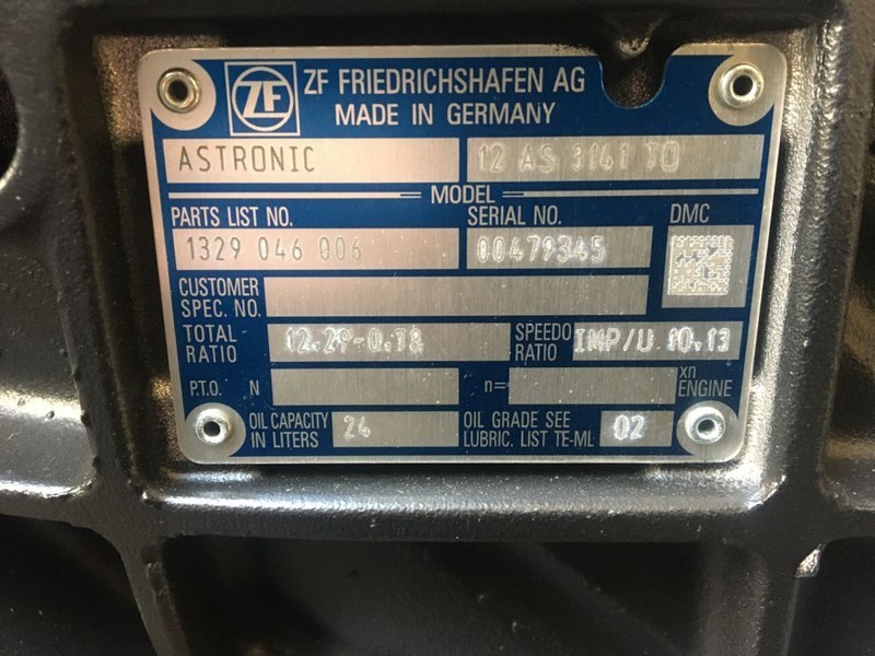 DAF Versnellingsbak ZF 12 AS 3141 TO 12,29 - 0,78 INTARDER - Gearkasse for Lastbil: billede 3 DAF Versnellingsbak ZF 12 AS 3141 TO 12,29 - 0,78 INTARDER - Gearkasse for Lastbil: billede 3